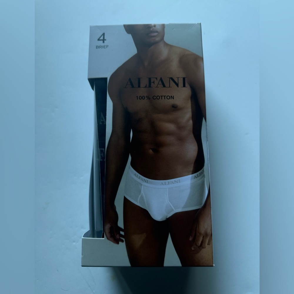 Alfani Men's Black 100% Cotton Briefs - 4 Pack
